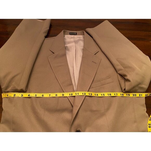 TravelSmith Mens Vintage Tan Microfiber Blazer 40R Tan Net Mesh Lining - Picture 12 of 16